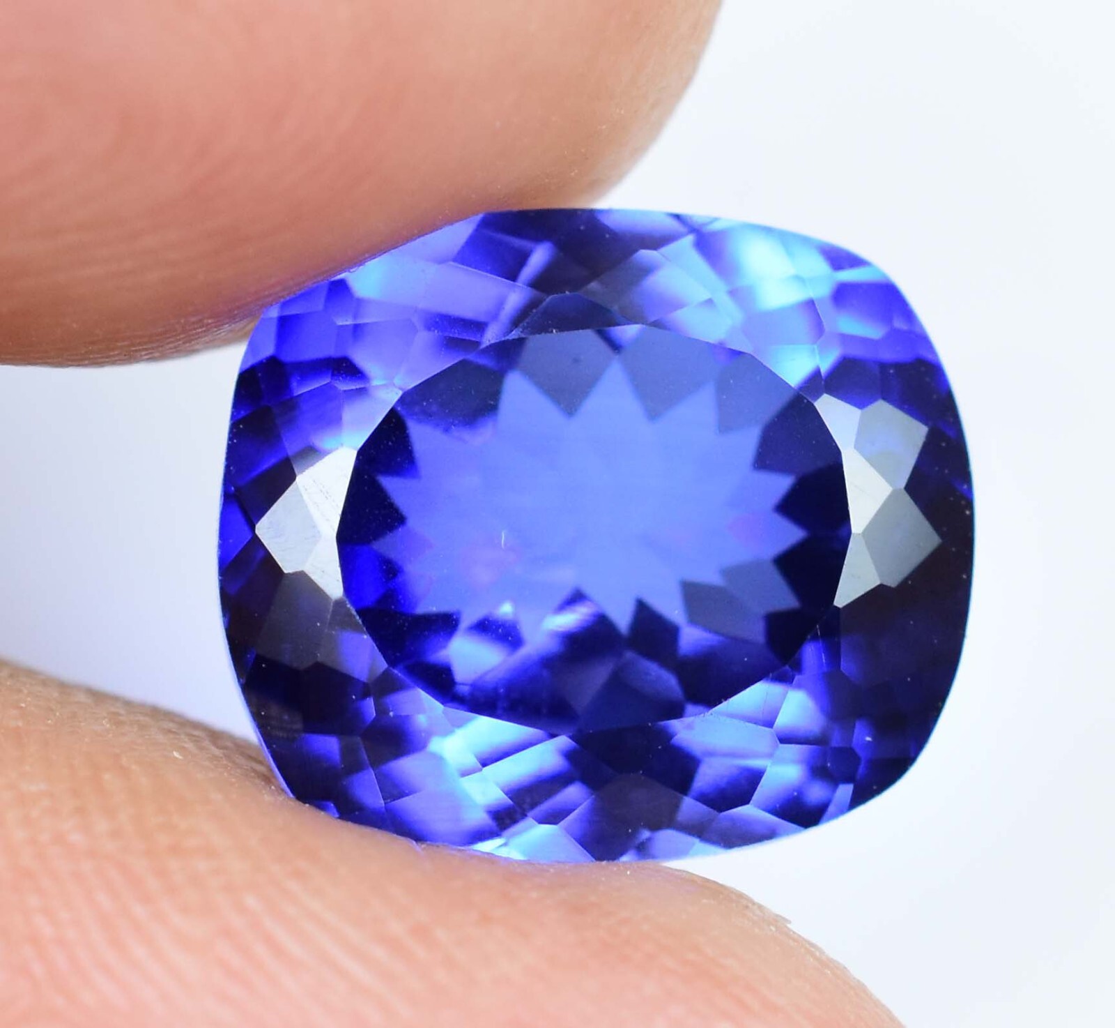 9.00 Ct Natural Blue Ceylon Sapphire AGL Certified Cushion Cut Flawless Gemstone