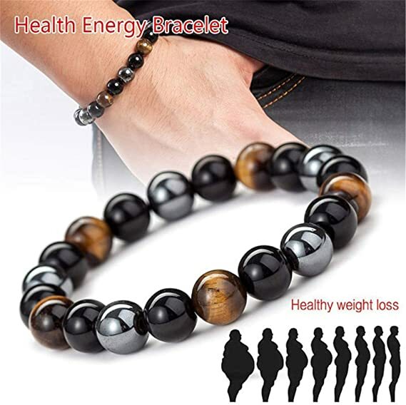 Natural Stone Bead Double Layer Braided Bracelet Bangles Healing Therapy Jewelry