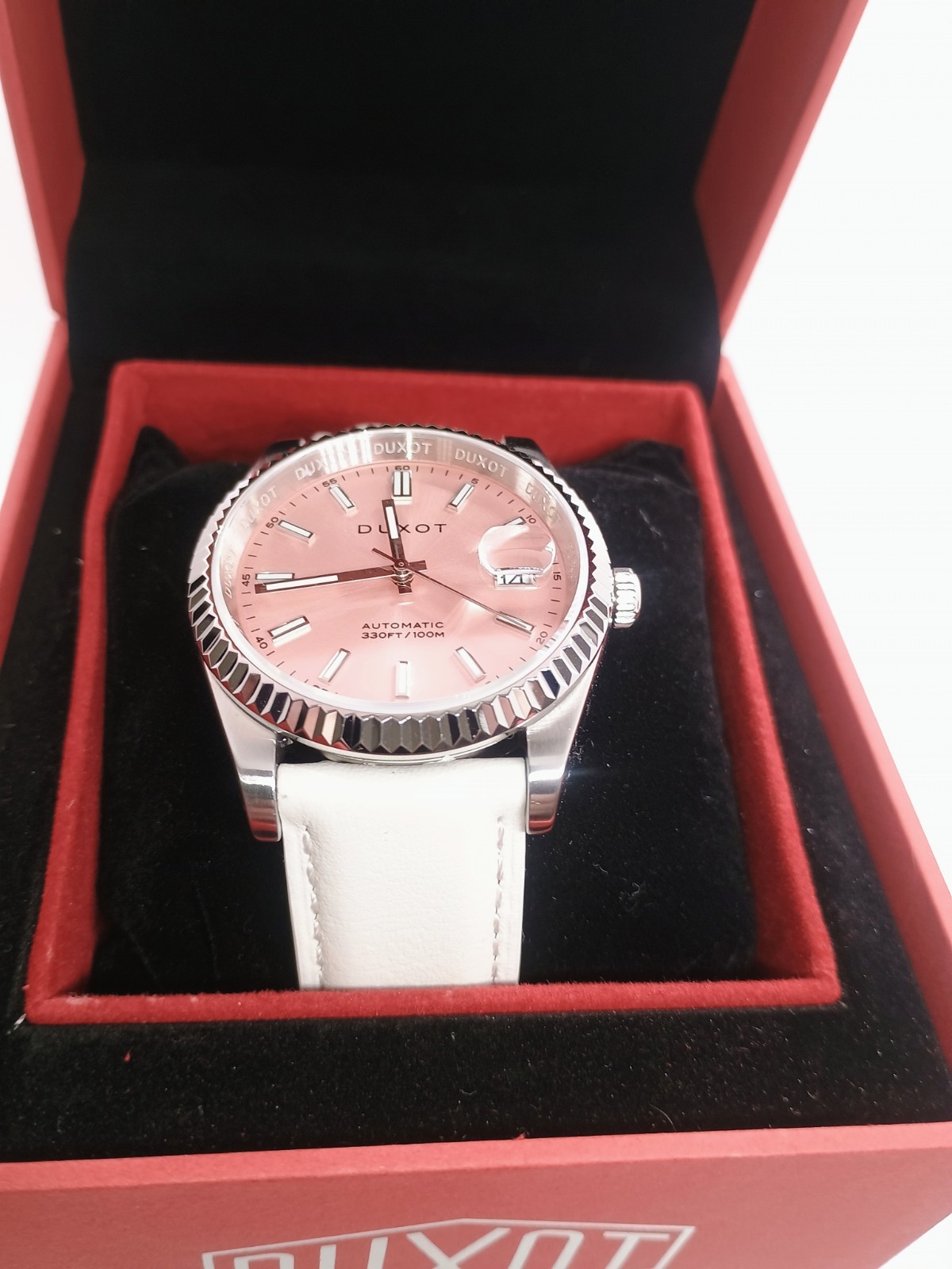 Duxot Marcel Diver Automatic Pink Dial Watch