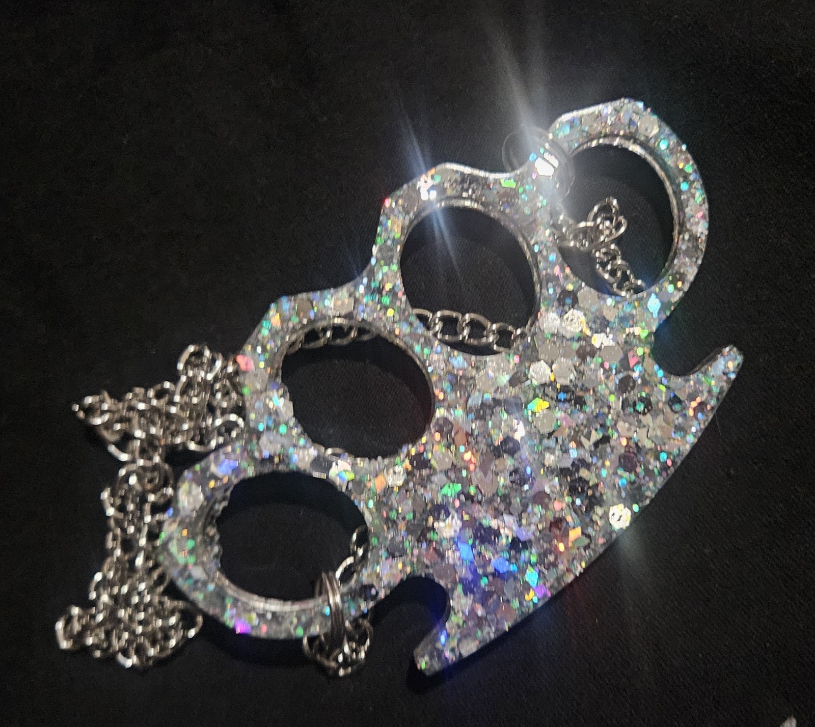IGirl Necklace Punk Grunge Emo Scene Goth Y2K Style Brassknuckle