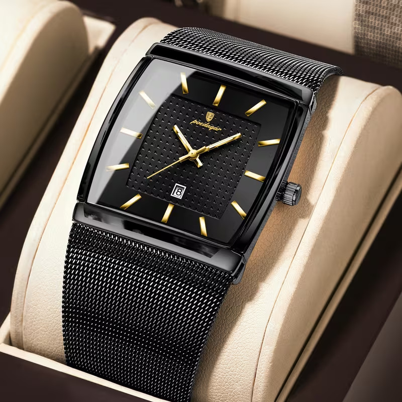 Men’s Clasic Casual/Business Watches – Date Window – Stainless Mesh Band