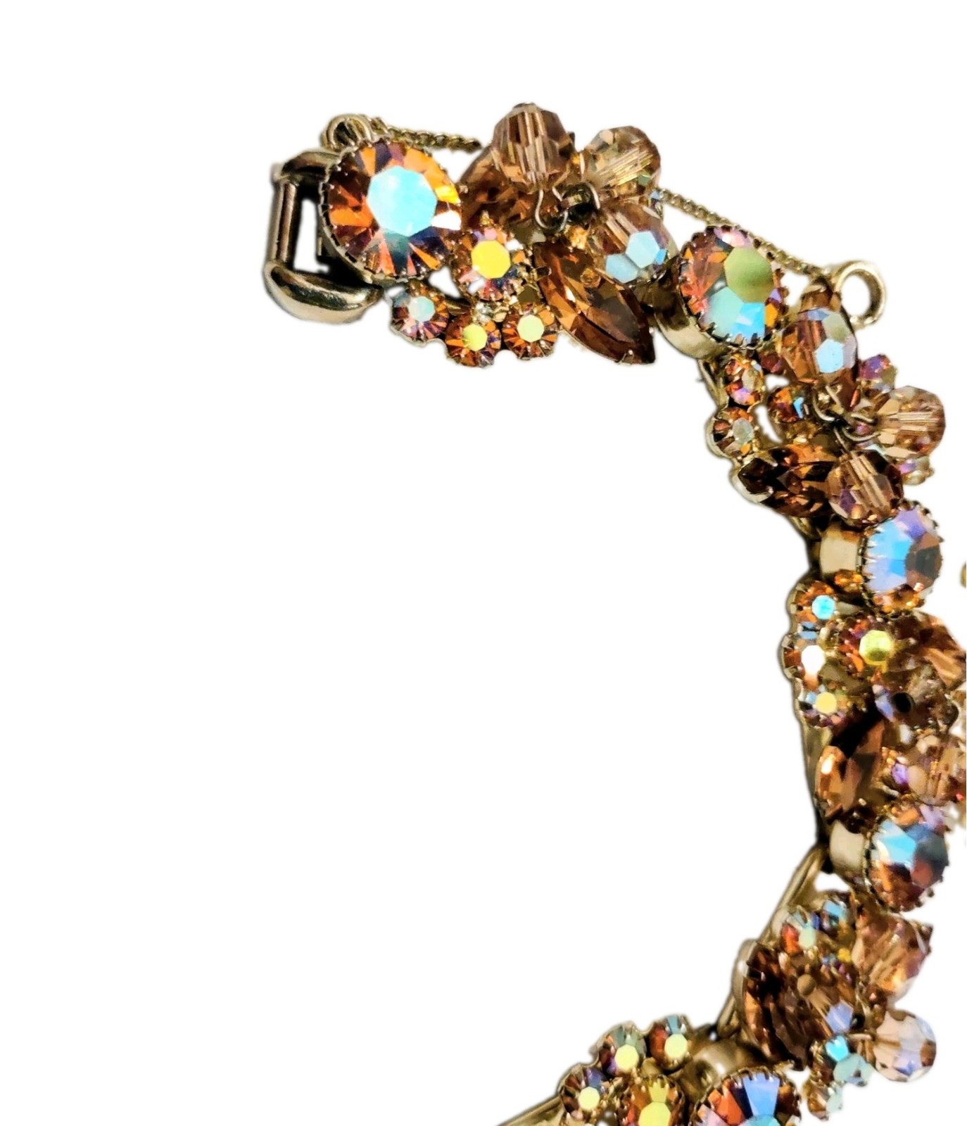 Juliana D&E Cha Cha Bracelet Matching Earrings Topaz AB Rhinestones