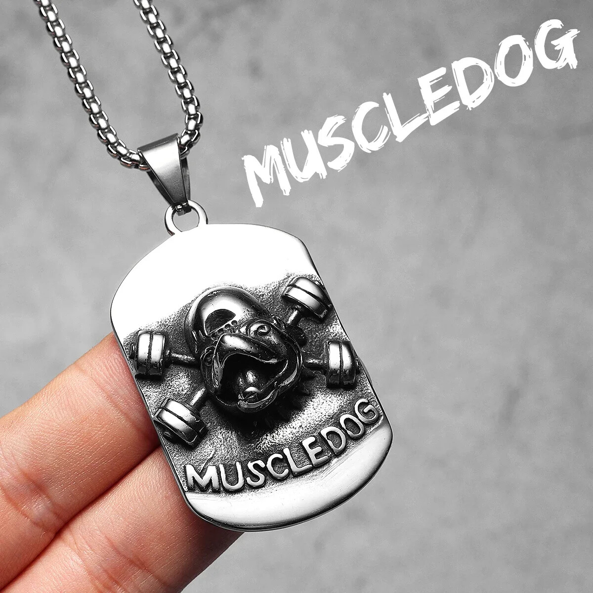 Sculpt Rings™ 316L Stainless Steel Bulldog Pendant | Available with 60cm Chain