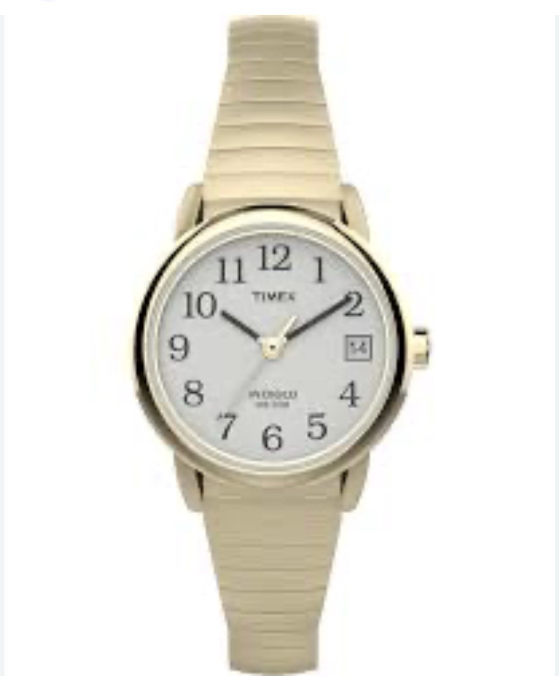 Timex Easy Reader T2H351 Women’s Gold-Tone Expansion Band Quartz Watch -No Box