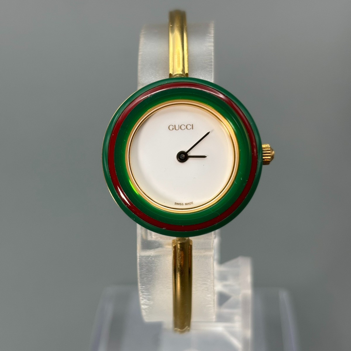 Gucci Change Bezel 11/12 Colors White / Silver Dial Watch Box New battery