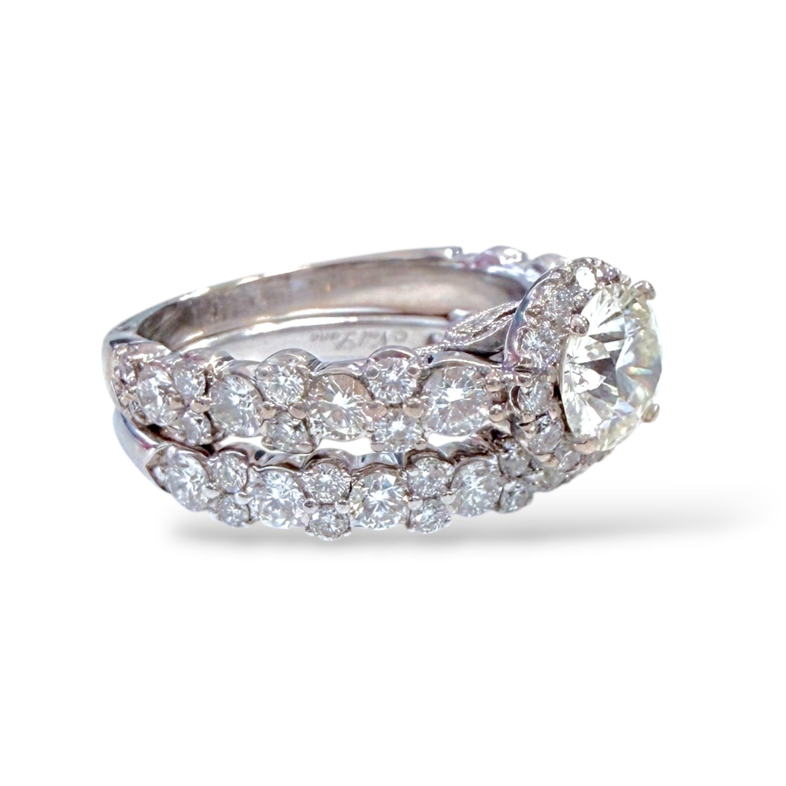 2.61 cttw. White Diamond Neil Lane Engagement Set in 14k White Gold 6.80g.
