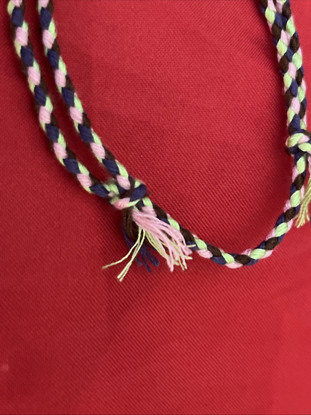 NEW BOHO BRAID THREAD FRIENDSHIP BRACELET ADJUSTABLE LIME PINK PURPLE BROWN NIP