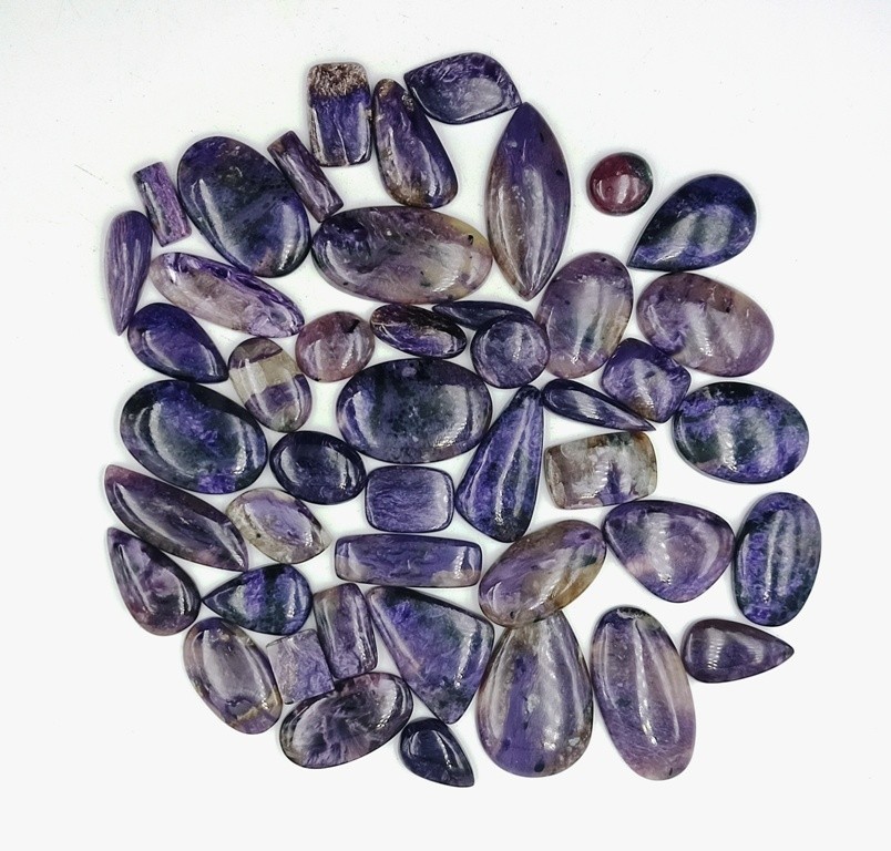 Natural Unique Charoite Chabochon Gemstone For Fancy Jewelry Making 72350