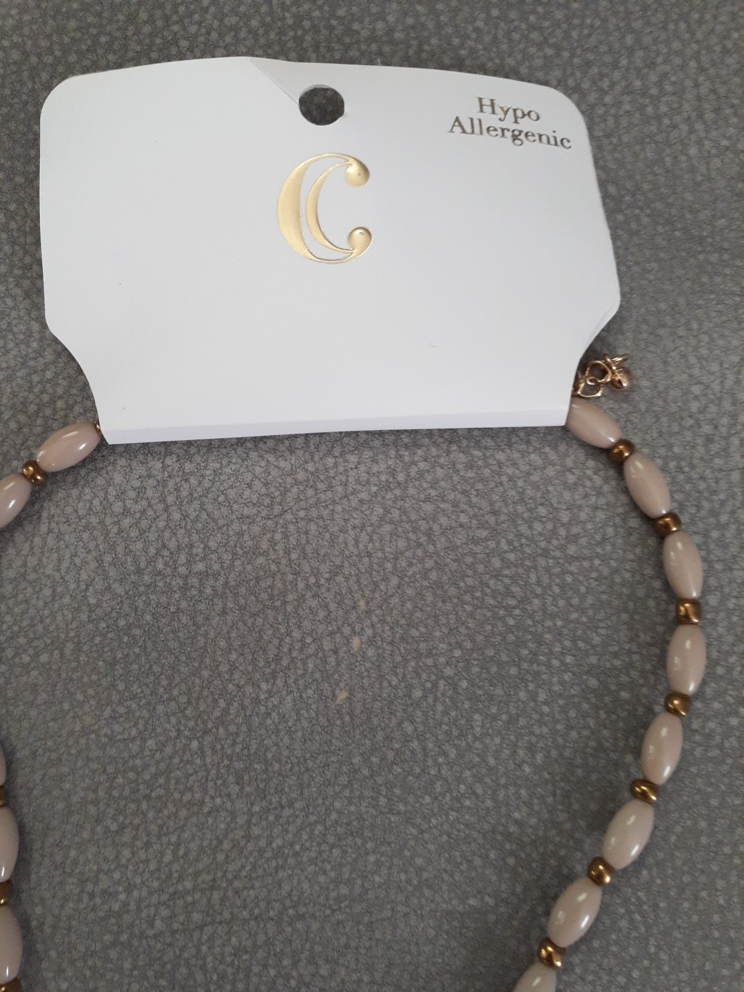 Charming Charlie GoldTone Orange Brown Bead Long Necklace for Layering 15″ Drop