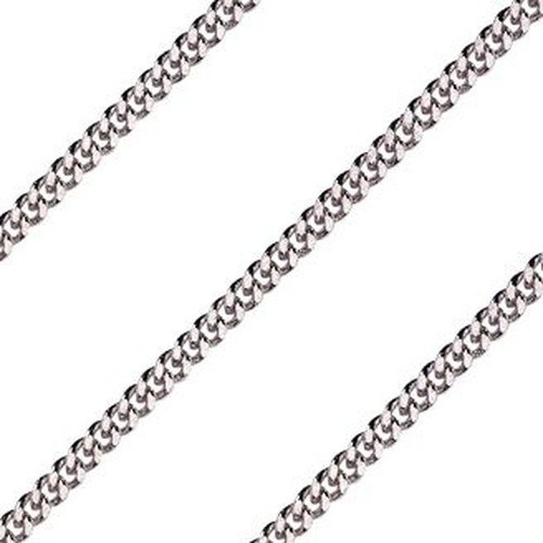 Carded Endless Chain Necklace 24 Inches Long No Clasp Rhodium Plated Brass