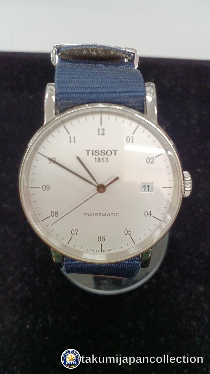 Tissot Everytime Swiss Automatic Mens Watch Dial Steel Strap Blue #M-2942