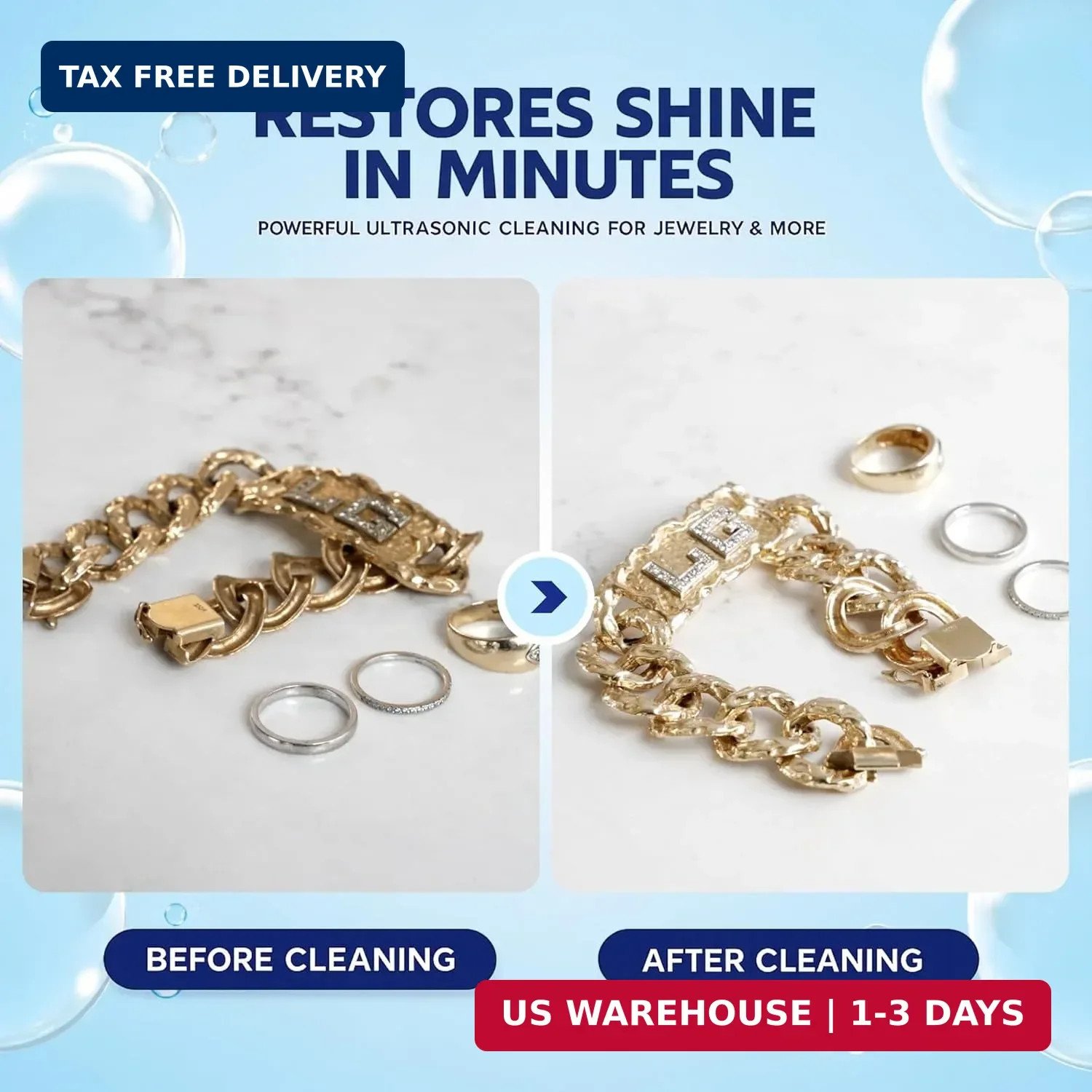 iSonic Ultrasonic Jewelry & Eyeglass Cleaner Solution Concentrate – Professional