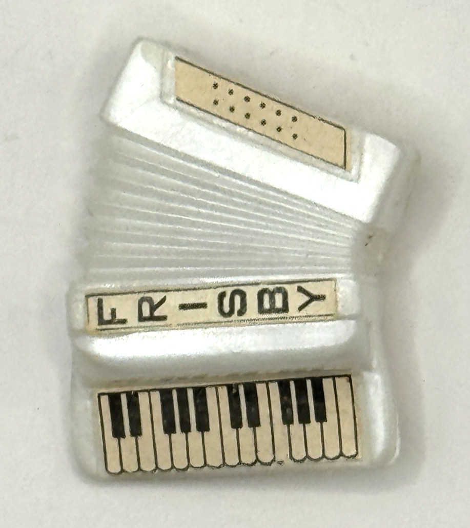 Vintage Celluloid Plastic Accordion Brooch Pins – Italy – Lot of 3