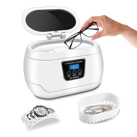 Ultrasonic Cleaner Portable Ultrasound Jewelry Watch Glasses Cleaning Machine US