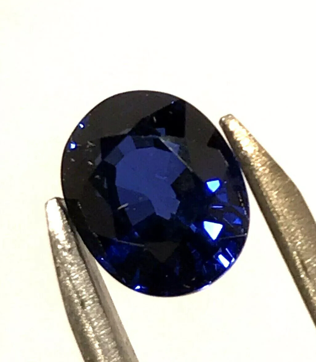 3.05 Ct Natural Blue Sapphire Beautiful Color,VVS Clarity, Oval Cut ,9 mohs hard