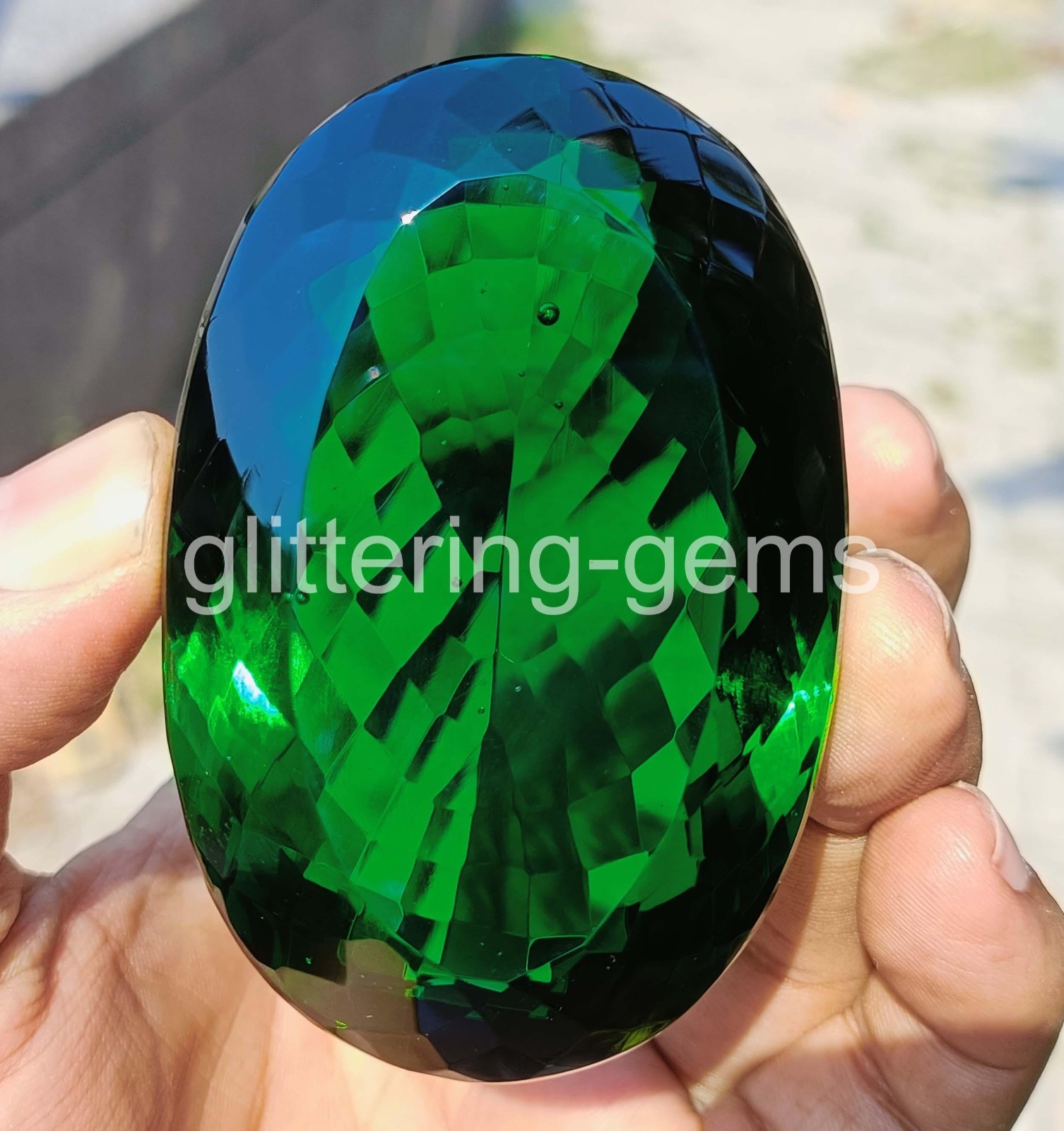 Best Natural Green Emerald Certified 1000 Ct Oval Shape IGL- Loose Gemstone 6YHD