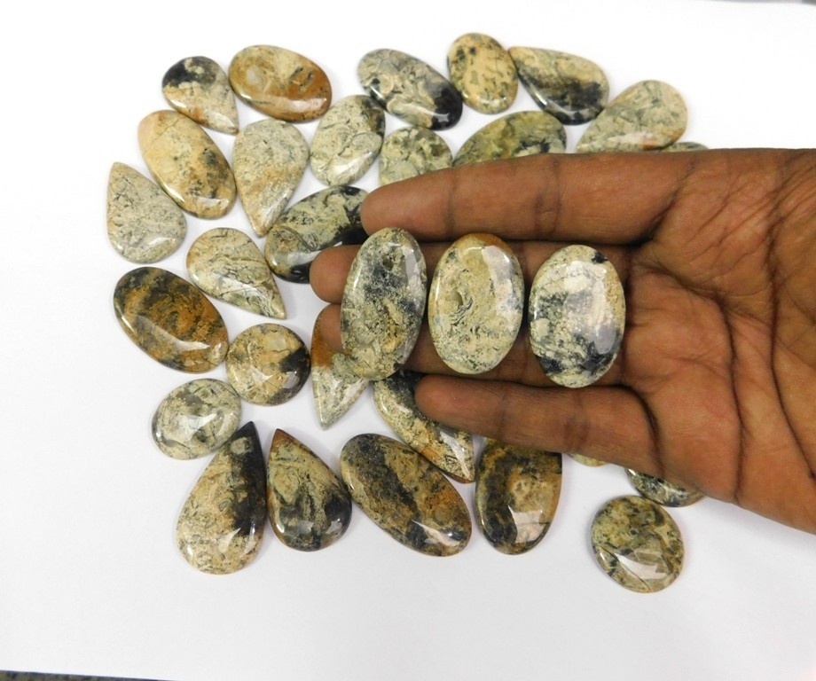 AAA+ Quality Jasper Chabochon Gemstone For Jewelry Making Wholesale Lot 71365