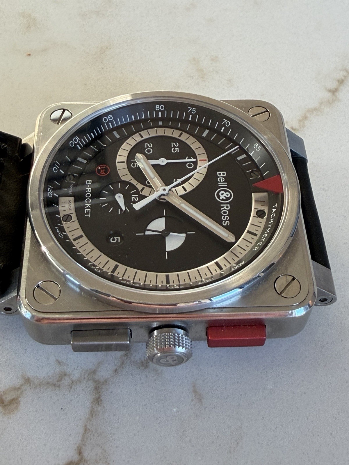 Bell & Ross BR01-94 B-Rocket Auto Chronograph 46mm Square, Box Papers Limited Ed
