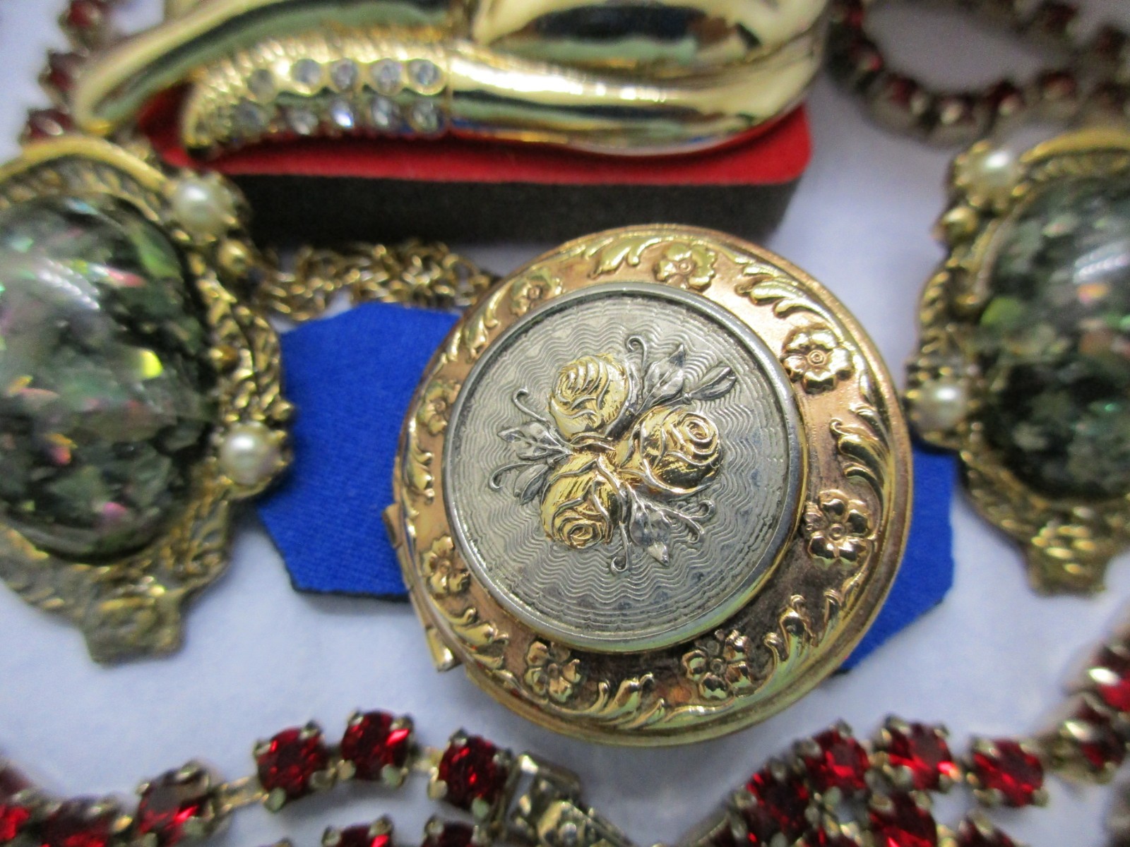 Vtg-Now Jewelry Lot Locket Cameo Heart Box AUSTRIA MONET PANDORA 925 +s/signed