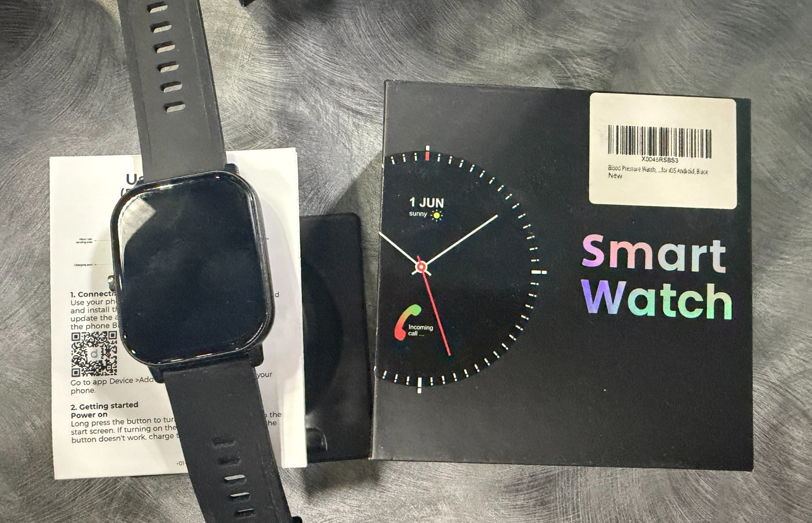 FITVII Health & Fitness Tracker Smart Phone Black