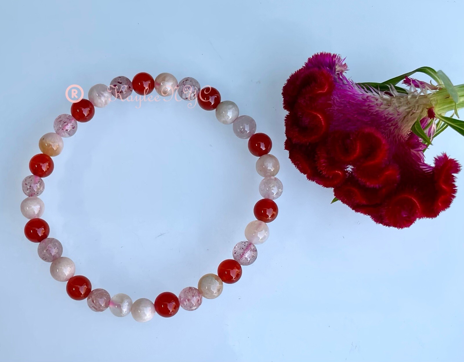 Wholesale 6 Pcs Natural Mix Crystal 6mm 7.5” Stretch Bracelet