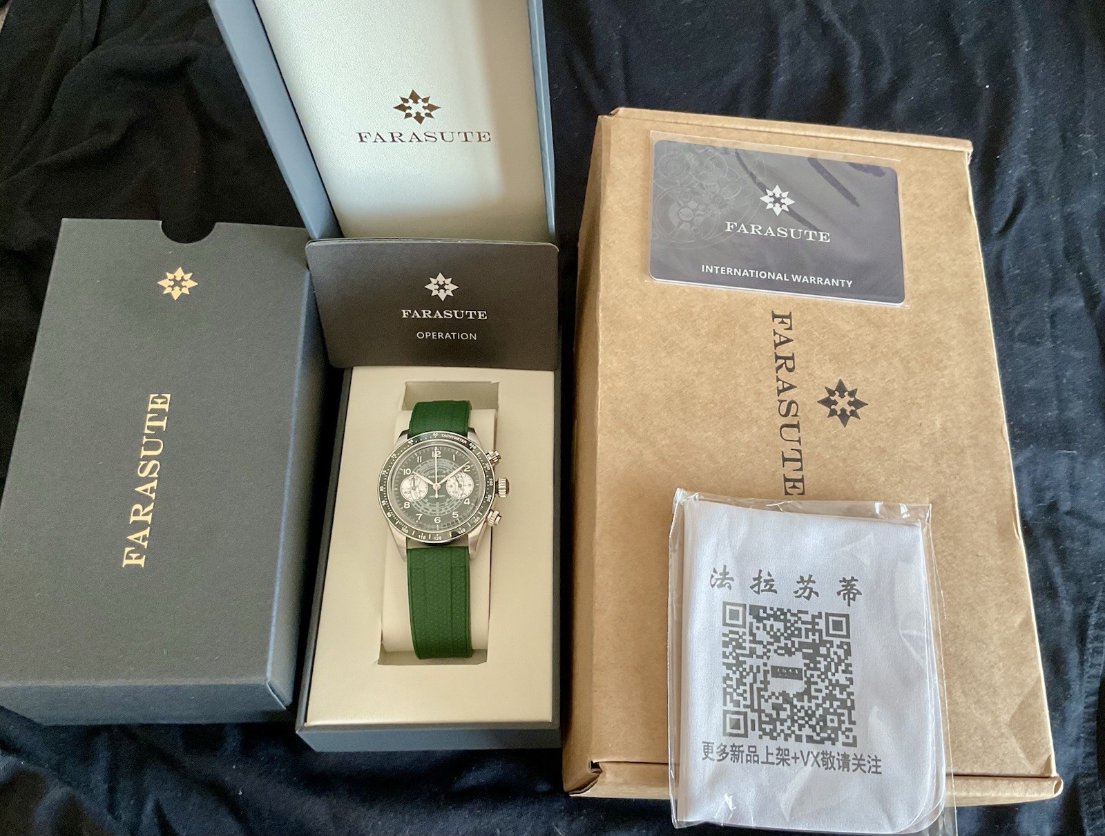 Brand New Full Set Vintage Style Farasute Chronograph Telemetre Scale Tachymeter