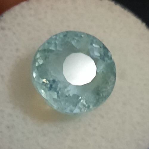 Big Beautiful Natural Perfect Color Aquamarine gemstone 6.17 ct 11mm Round