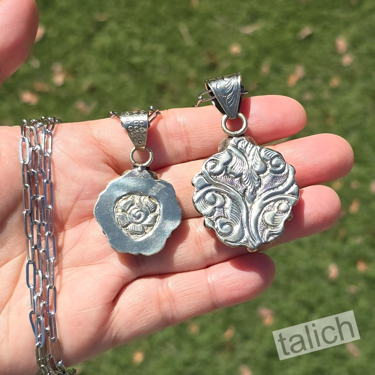 Pink Conch Shell Floral Tibet Silver Heart Pendant Necklace Boho Unique Gift