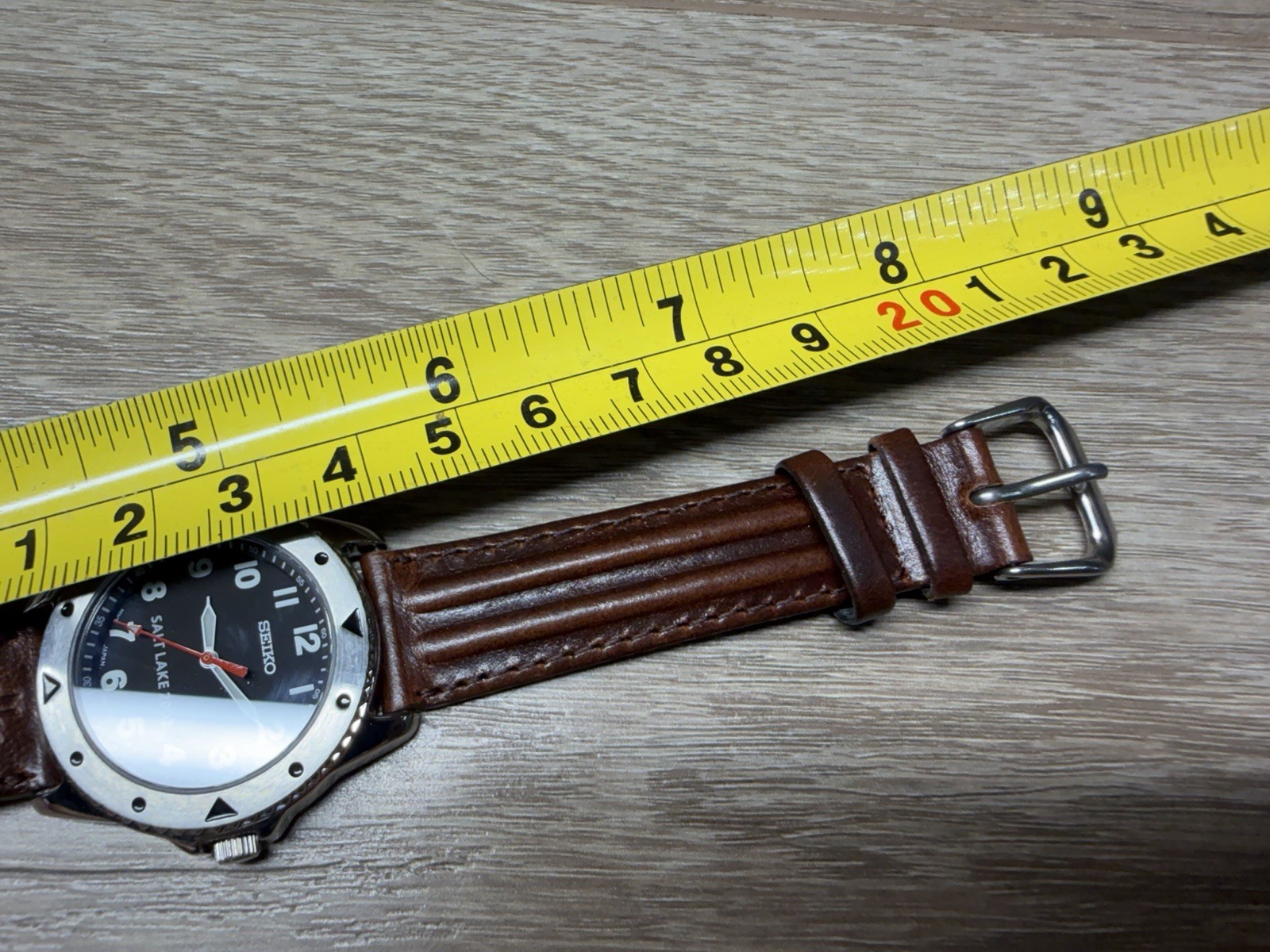 Seiko Salt Lake City Olympics 2002 Watch W/ Brown Leather Band Japan