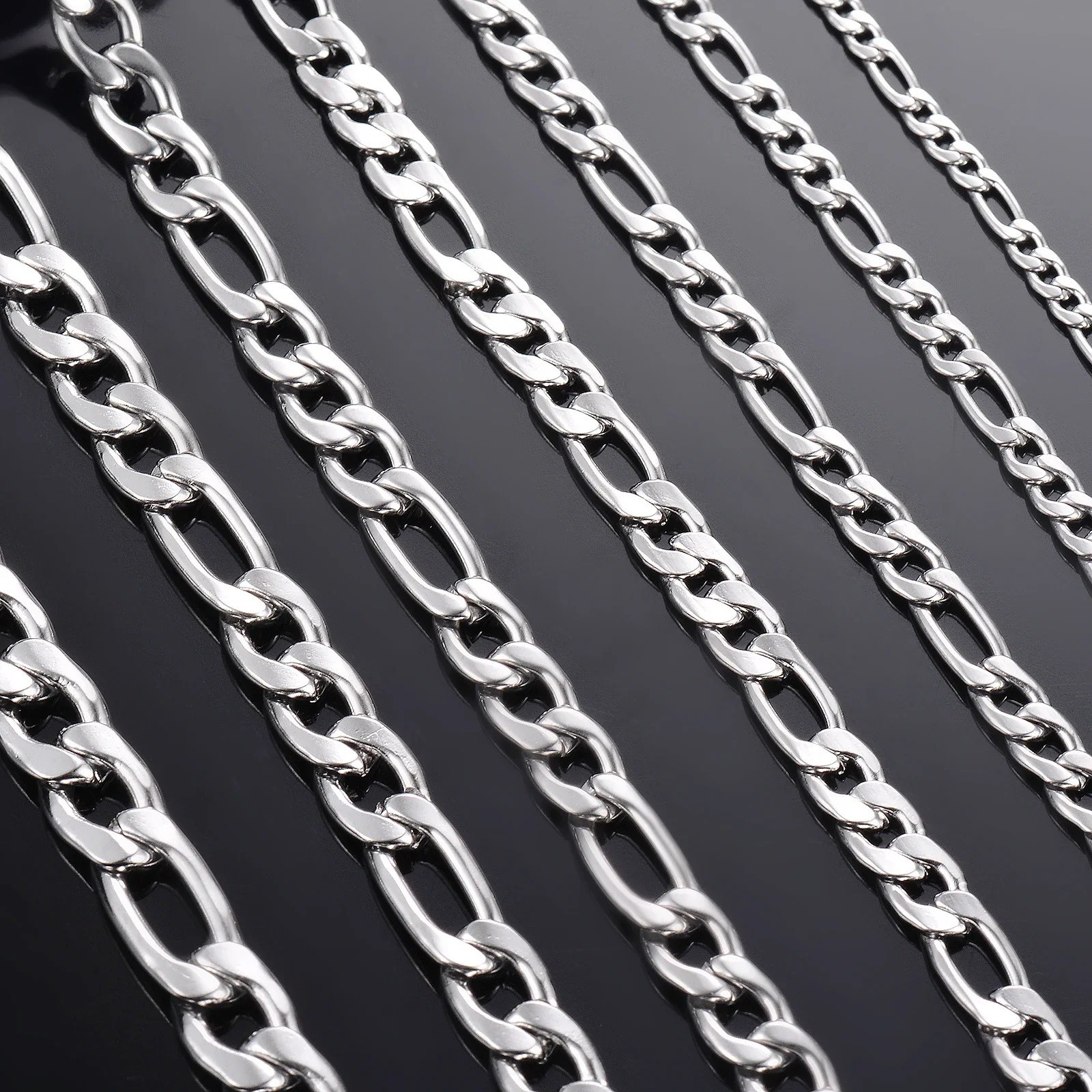 Men’s 925 Sterling Silver Necklace 2-12MM 40-75cm Classic Face Chain Jewelry NEW