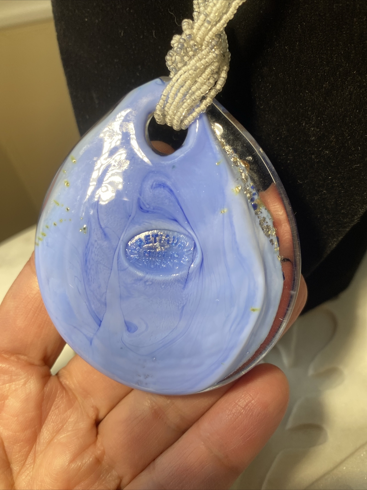 Murano Art Glass Vintage Pendant Necklace Estate Fine Jewelry Pre-Owned