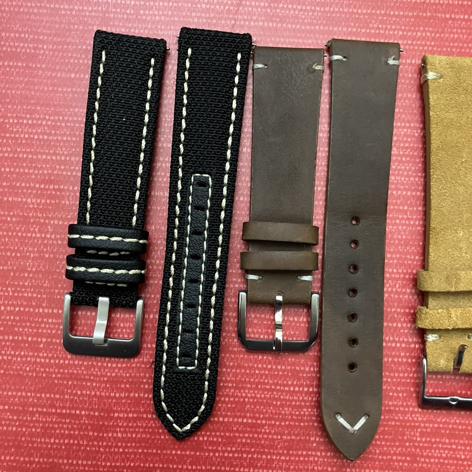 4 Pair Never Used High Quality Watch Straps Bands 20mm StrapsCo and More