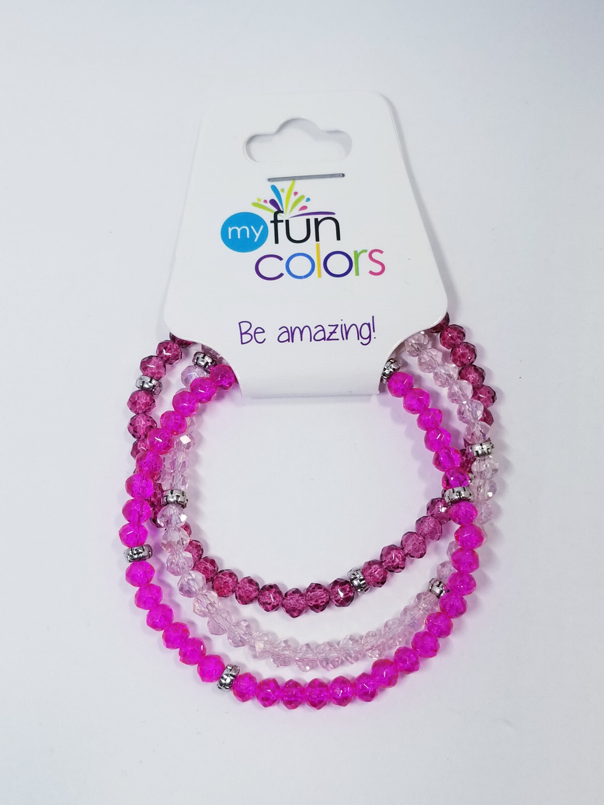 My Fun Colors Kids Pink Paradise Stretch Bracelet Set of 12