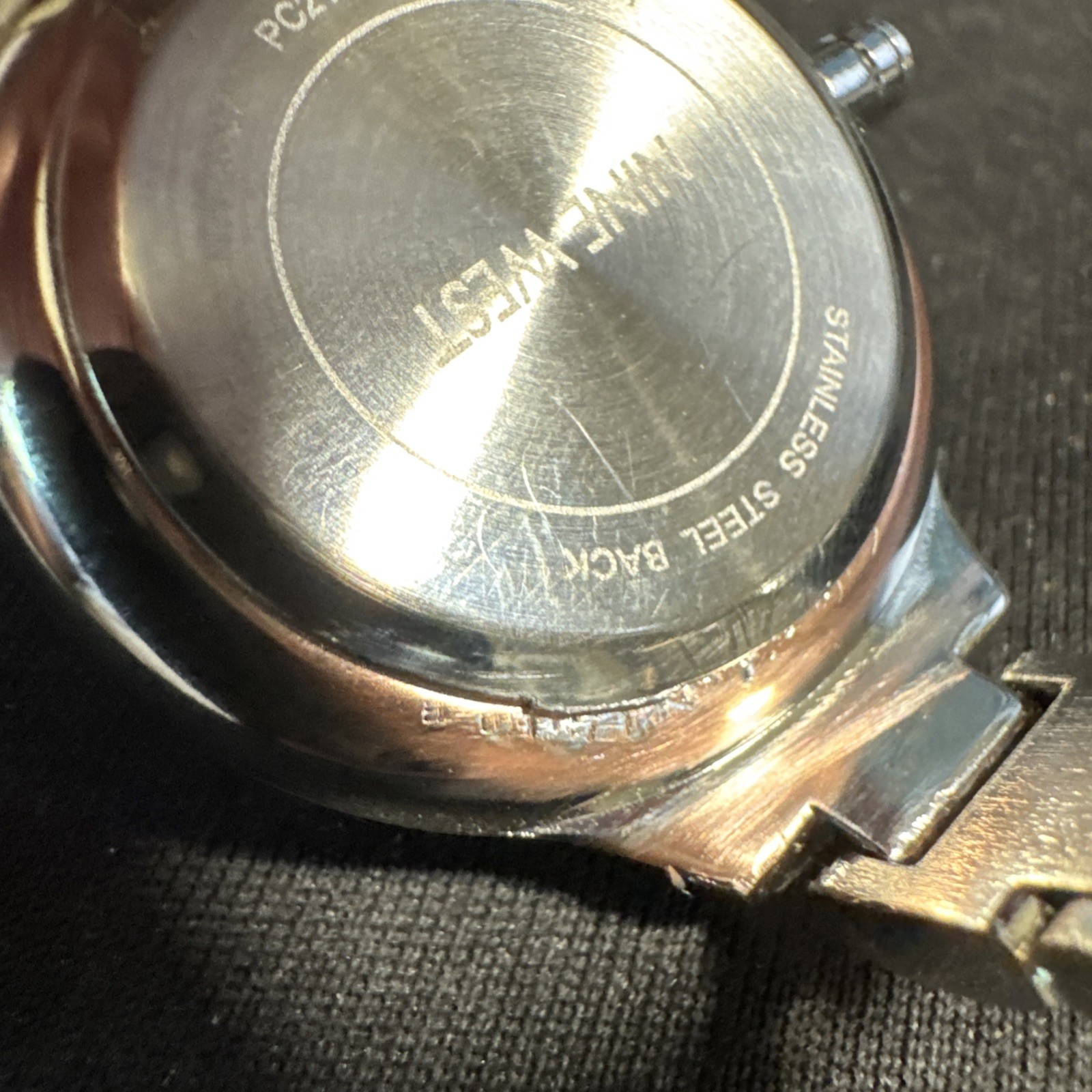 NINE WEST Glitter Dial Bracelet Womens Watch Silver NW2337 New In Box