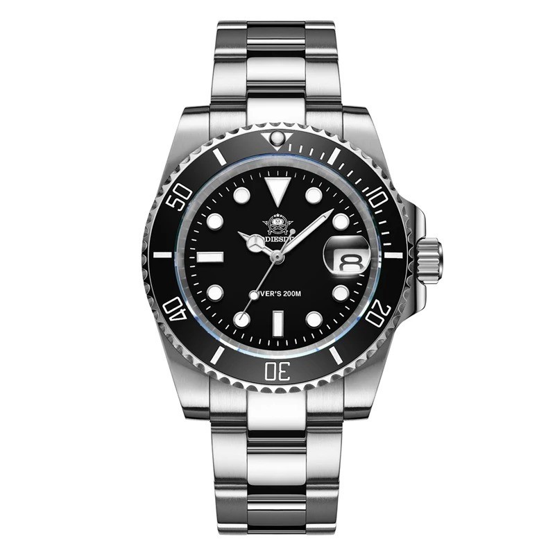 ADDIESDIVE Men’s Stainless Steel Quartz Watch Waterproof Sports Wristwatch