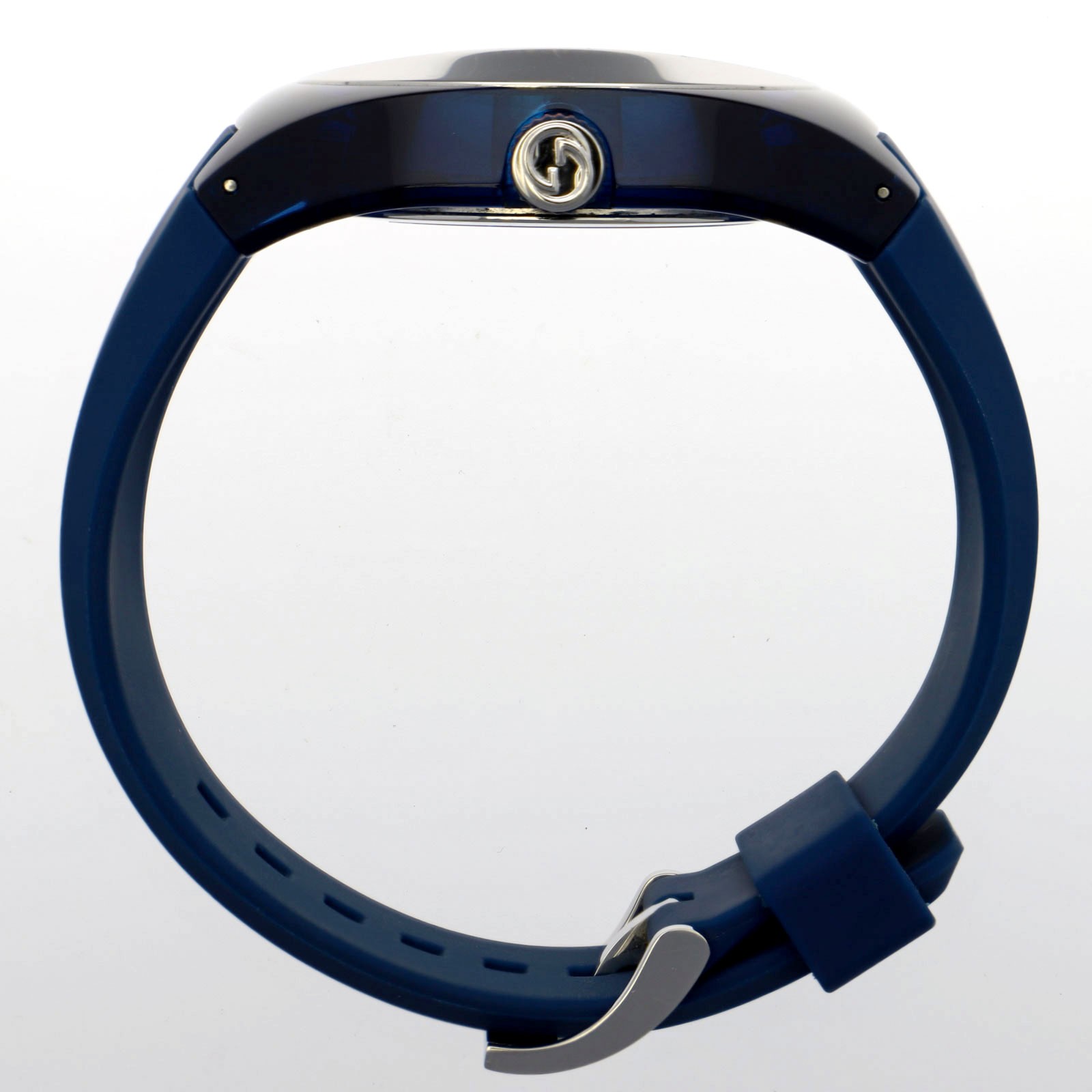 GUCCI YA137104A sink blue Dial Quartz Stainless Steel Rubber Men’s