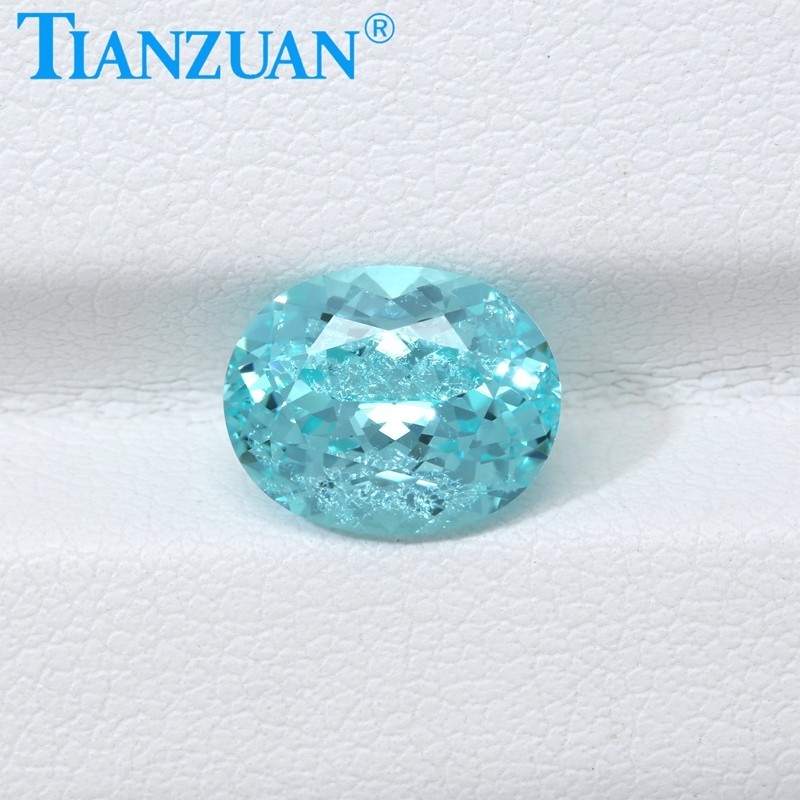 Synthetic YAG Oval Shape Blue Color with inclusions loose Gemstones
