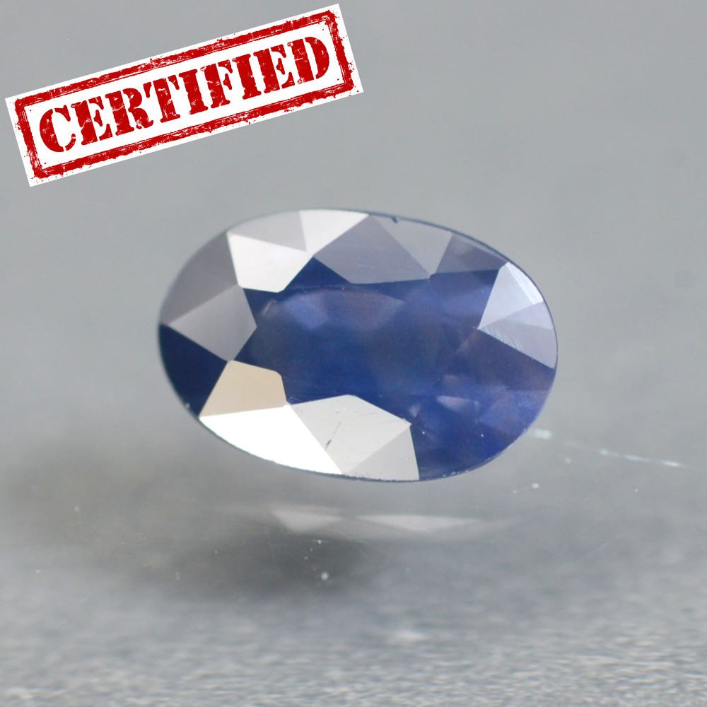 FREE CERT REPORT 0.50CT. Natural Oval Madagascar Blue Sapphire Unheated