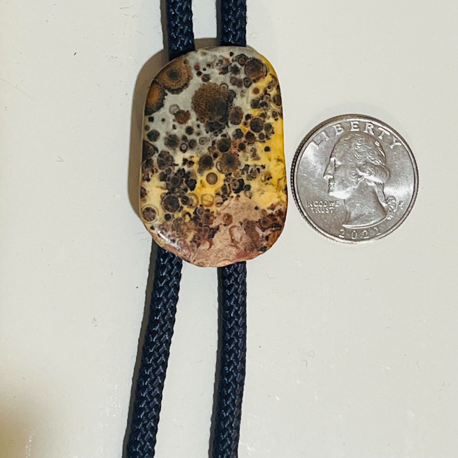 Assorted lot of five, Western-Style, Native American, Jasper ,Bolo Ties