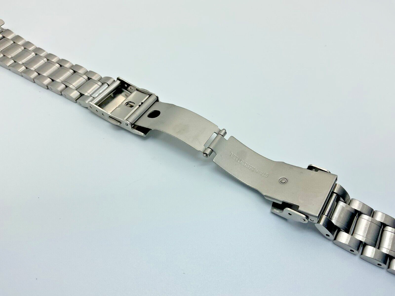 NEW SOLID 18MM BAND BRACELET DOUBLE FLIP LOCK FOR OMEGA SEAMASTER SPEEDMASTER