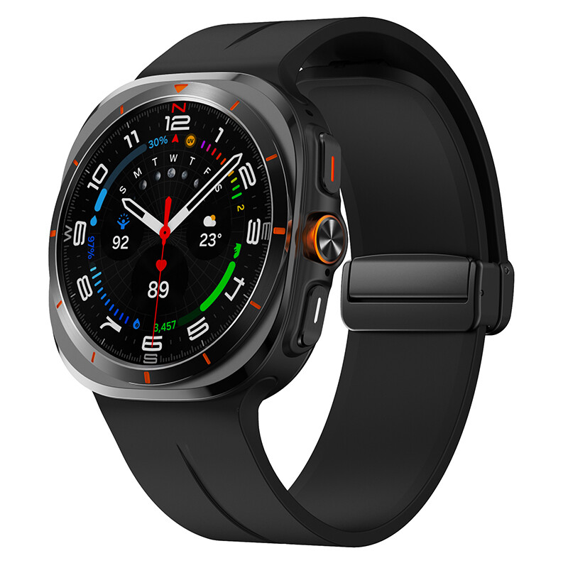 Magnetic Buckle Strap For Samsung Galaxy Watch Ultra 47mm Premium Silicone Band