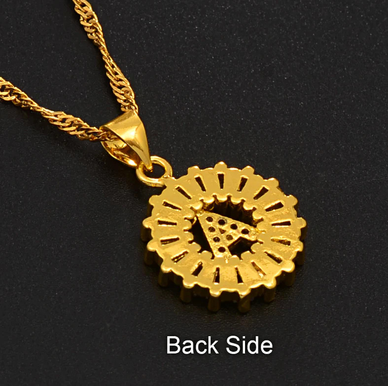 Initial Round Pendant Necklace