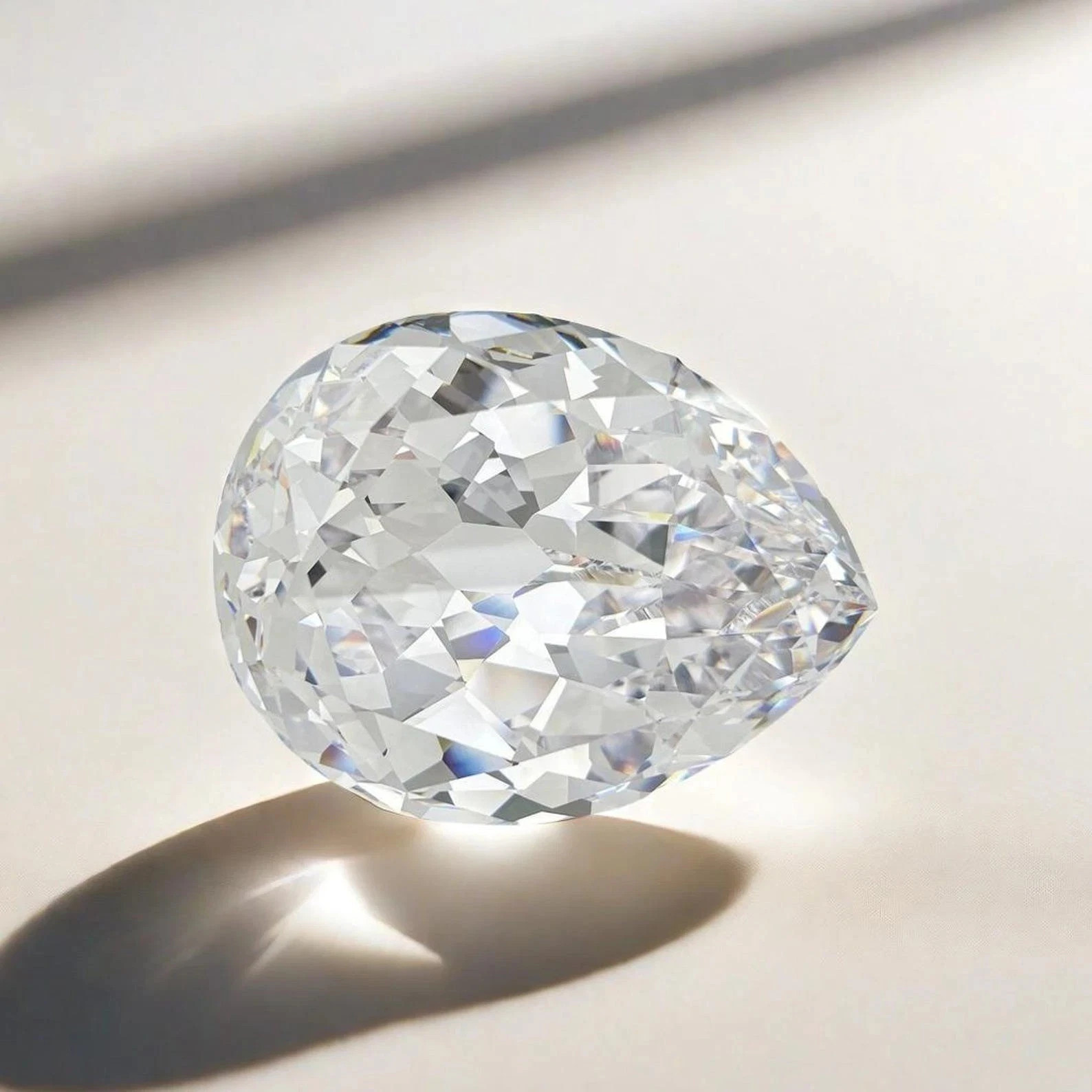 200 Ct+ Natural Certified Cambodian White Zircon Pear Cut Loose AG Gemstone