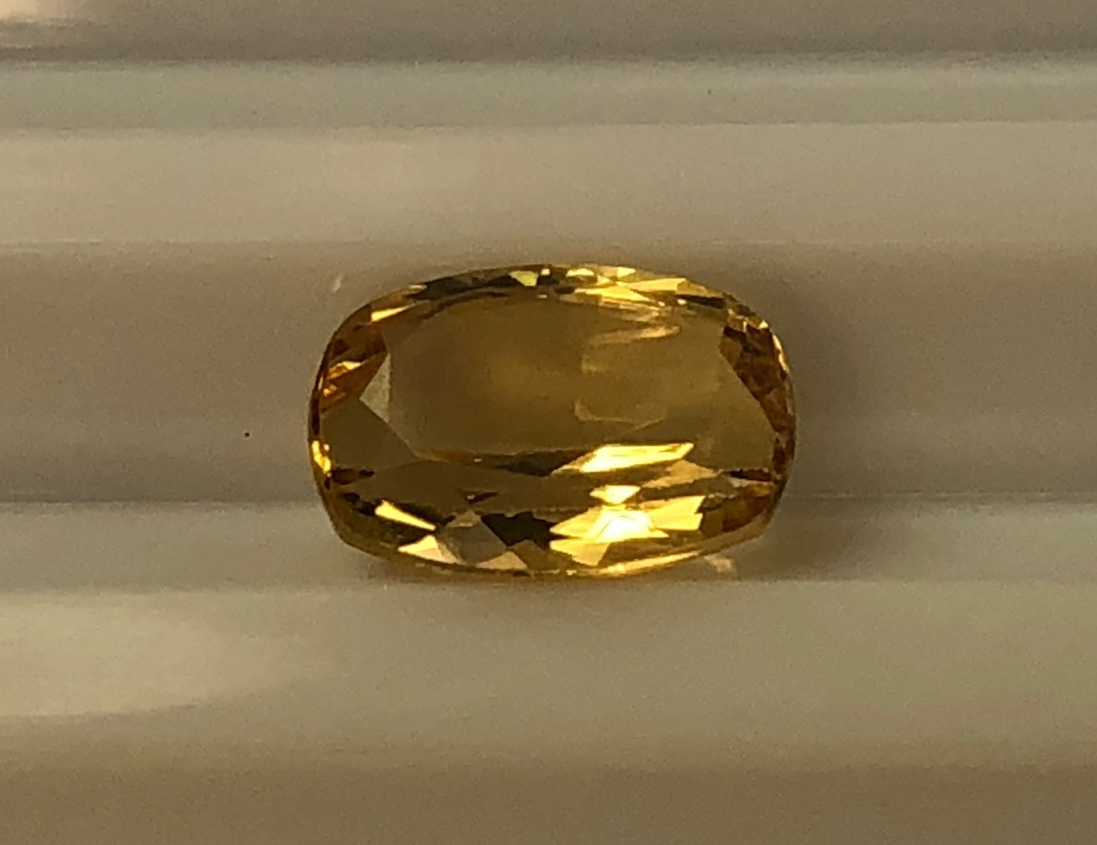 Imperial Topaz 1.41 Ct Clarity IF Cushion Cut Natural Golden Brazil I226