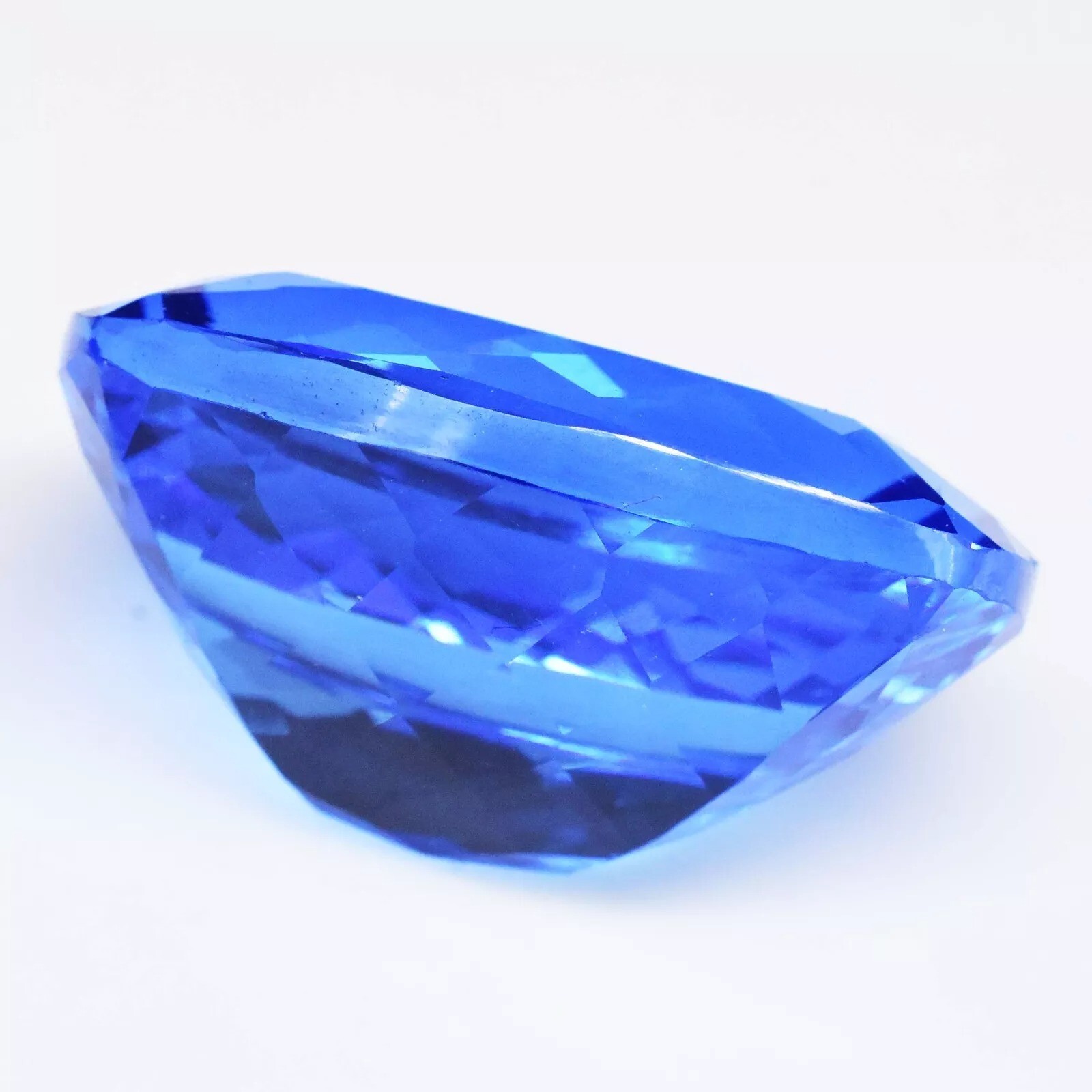 Glossy Blue Sapphire 98-100 Ct Natural Cushion Cut Cambodian Certified Gemstone