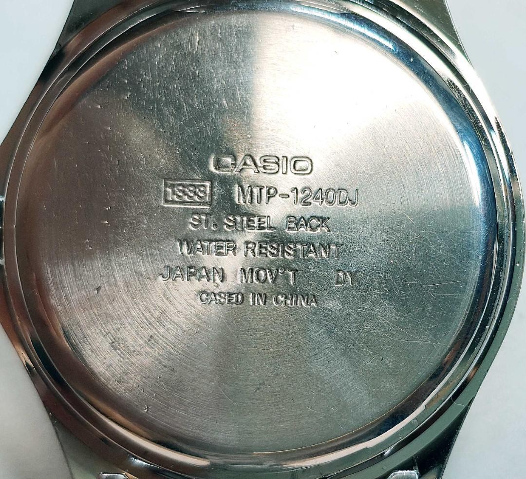 CASIO MTP-1240DJ English/Chinese Black Dial Vintage Working Watch with Original
