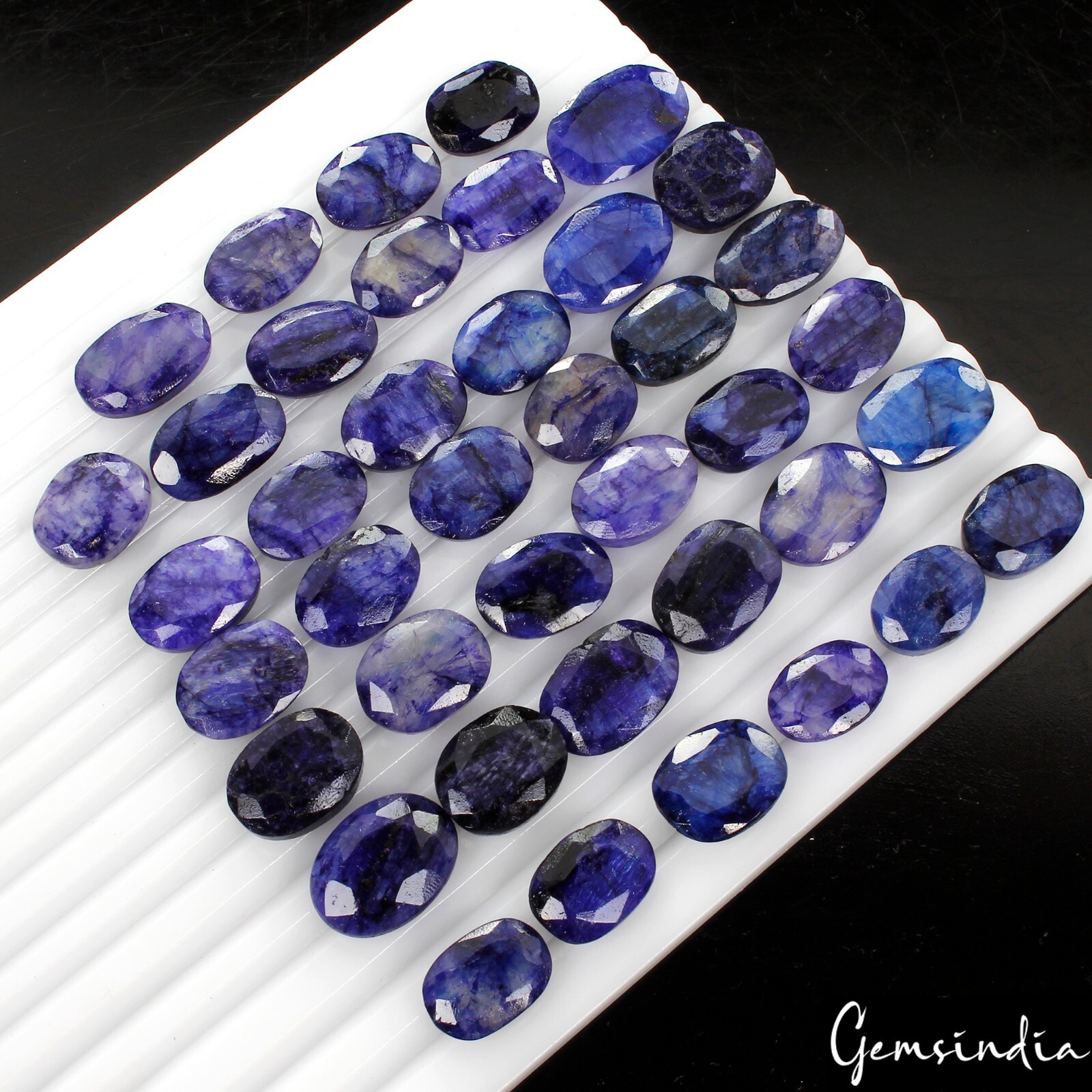40 Pcs Natural Blue Beryl Oval Cut Loose 15mm-22mm Jewelry Gemstones~ 360 Ct