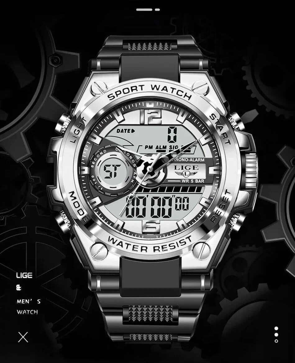 Military Tactical Waterproof Digital Sports Watch LED Backlight TAC Wristwatch