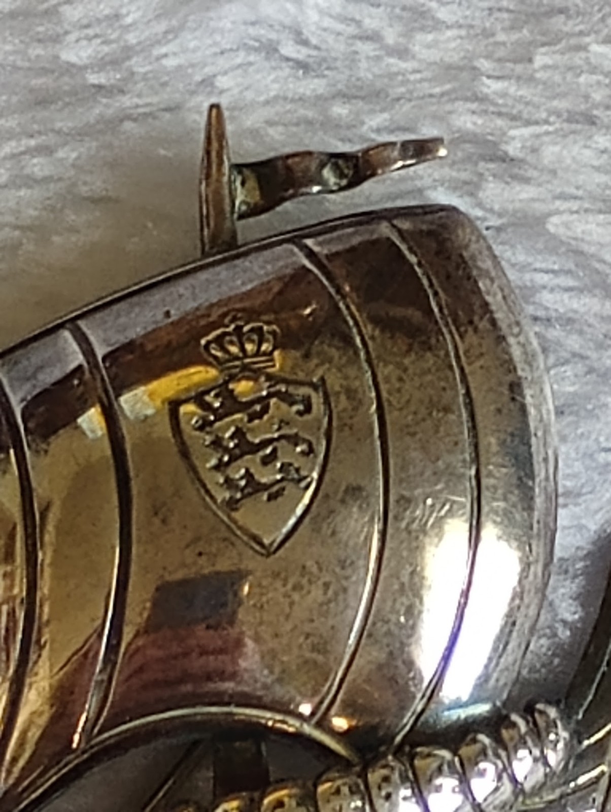 925 Signed ET Erik Thimann Viking Ship Boat Brooch Pin Vintage Denmark