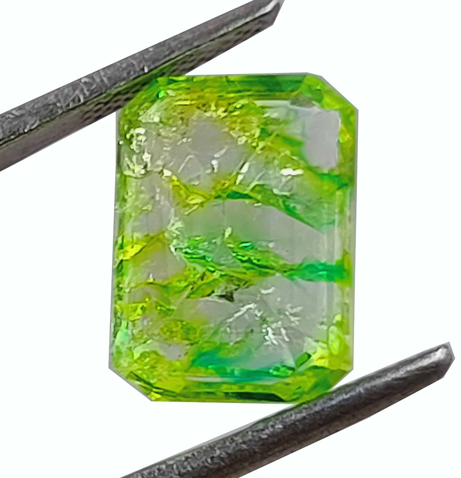 Unique Zambia Green Emerald Certified 8 Ct Natural Emerald Cut Loose Gemstone DD